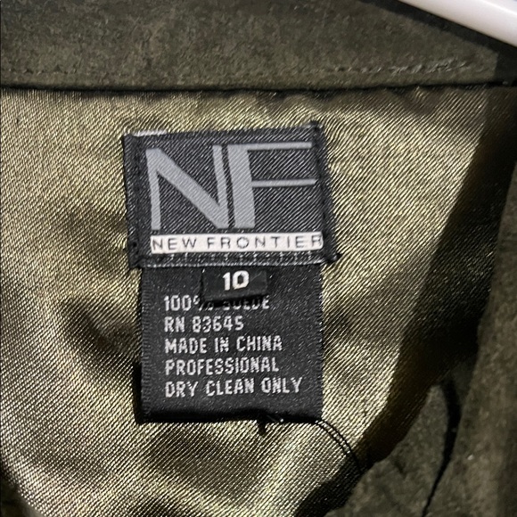 New Frontier Dark Green Suede Jacket - Picture 2 of 3